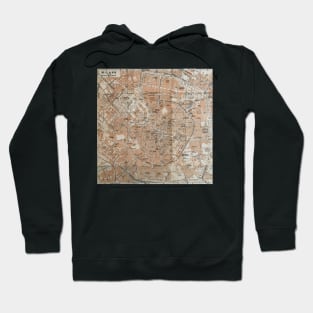 Map of Milan, Italy / Milano, Italia 1800s Hoodie